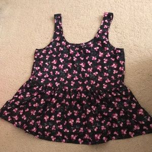 floral peplum tank